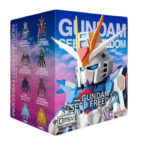 Bandai Gundam Seed Freedom QMSV Mini Rising Freedom & Immortal Justice Gundam Action Figure Set - 8-Piece Collectible Model Kit for Anime Fans | Perfect for Display, Gifts, and Anime Collections