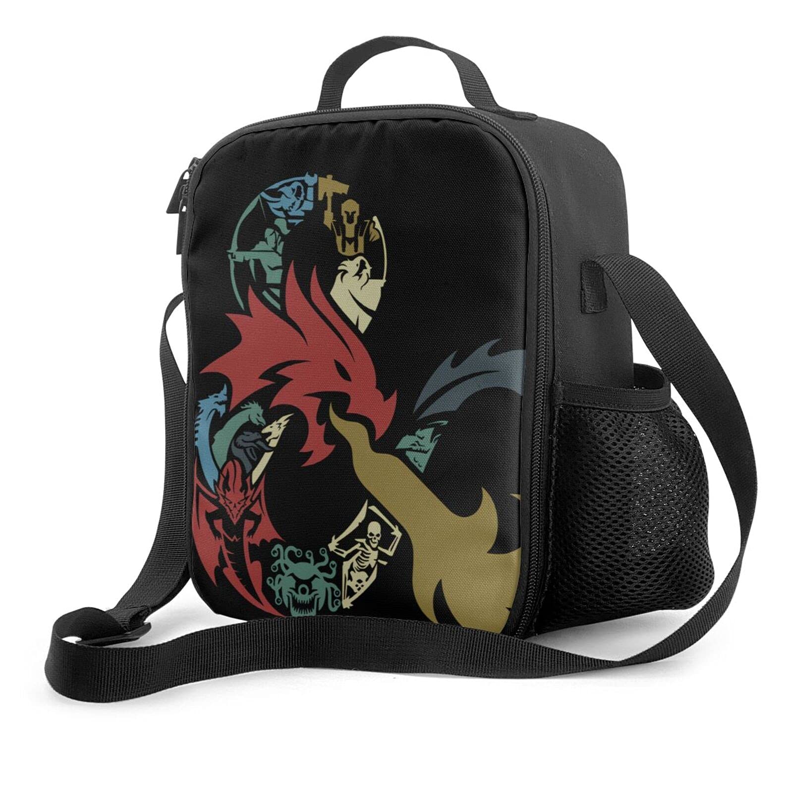 Dungeons & Dragons Insulated Lunch Box - Leakproof Cooler Tote Bag for Men, Women & Kids - Durable Unisex Lunch Bag for Office, School, Picnic & Beach Outings