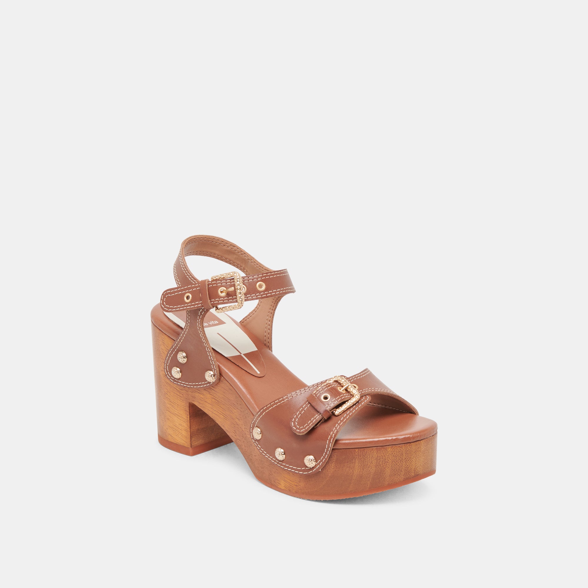YANDY Women's Cognac Leather Heels - Stylish High Heel Pumps for Office, Party & Evening Wear