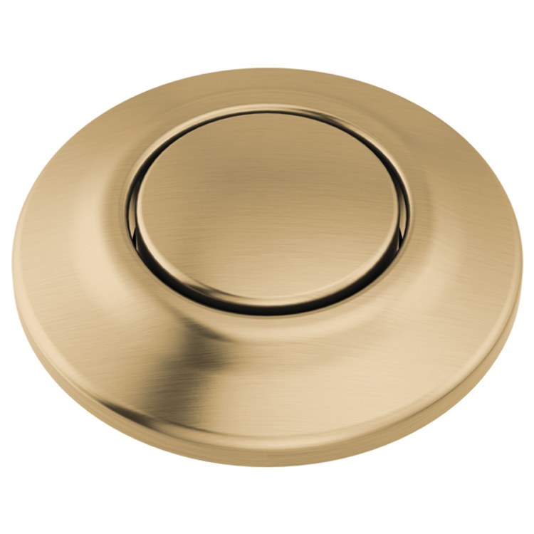 Premium Dual Outlet Air Switch - 1 3/4 Inch Brilliance Luxe Gold Brass Finish - 2 9/16 Inch Size - Perfect for Bathroom Sinks, Kitchen Faucets & Commercial Applications