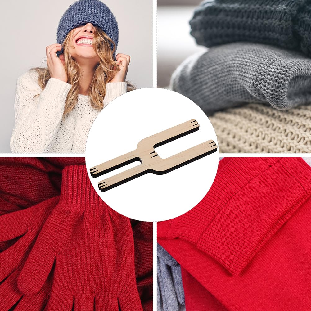 2Pcs Wooden Pom Pom Maker Kit - DIY Fluff Ball Waver Needle for Wool Yarn Knitting, Crochet & Craft Projects - Perfect for DIY Home Decor, Scarf Making & Gift Wrapping Accessories