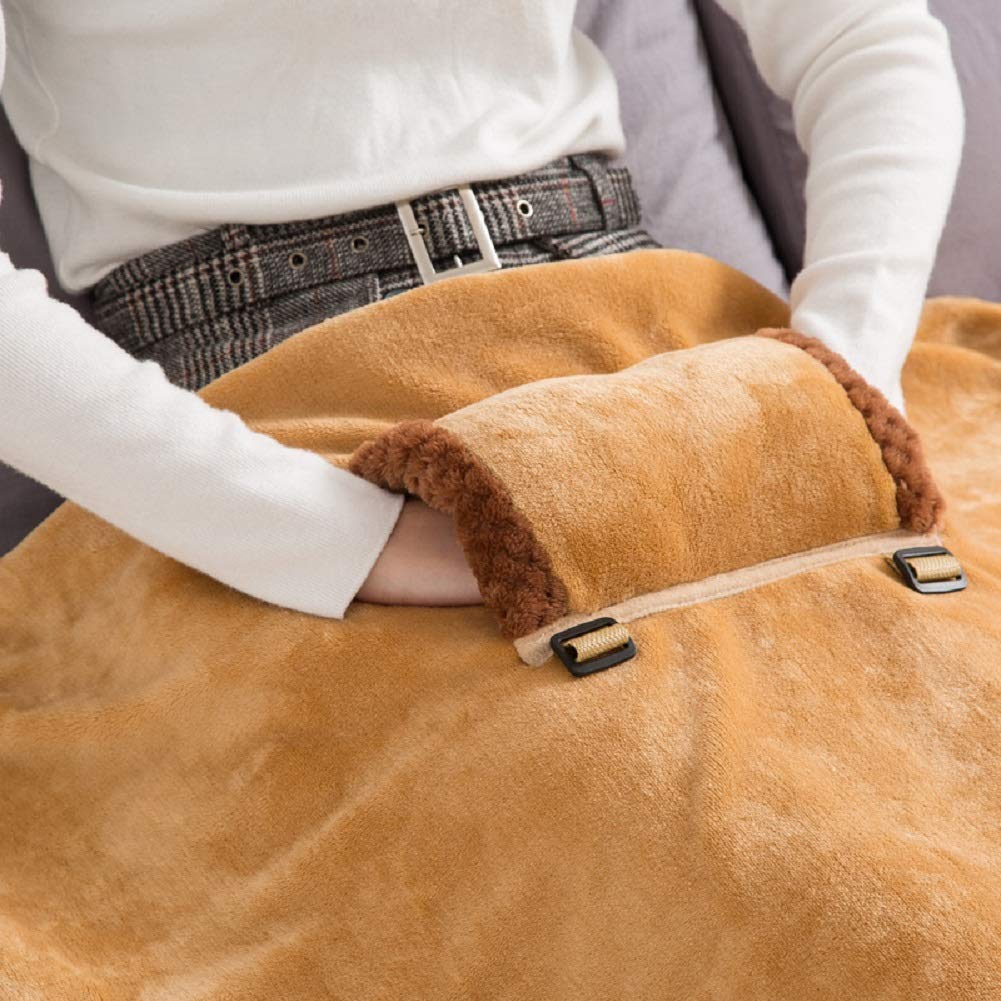 USB Electric Heating Blanket - Flannel Mini Heated Blanket for Car, Home & Office - Soft Warming Pad for Lunch Break, Hand Warmer & Winter Comfort - Perfect for Travel, Work & Relaxation