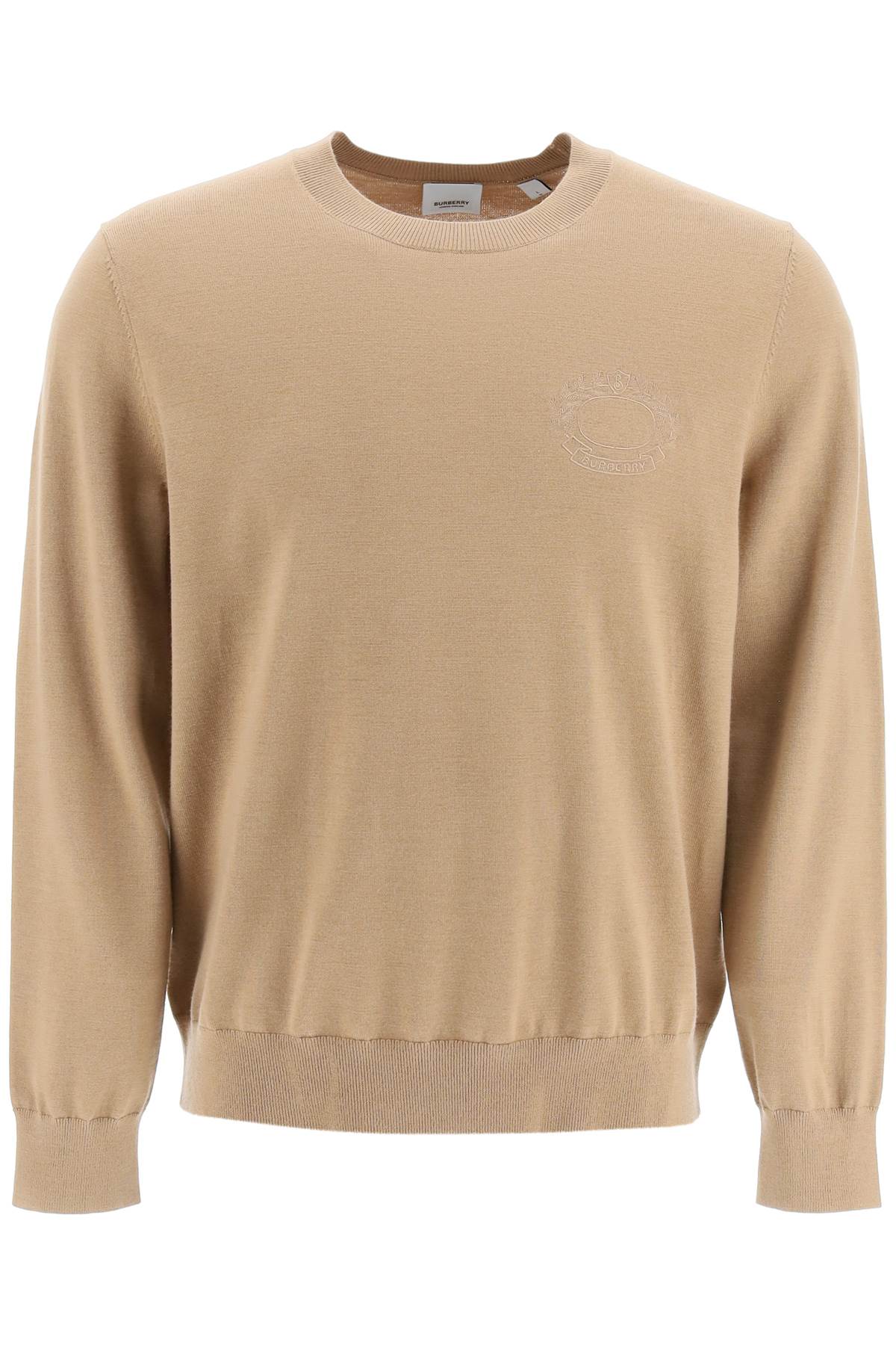 Burberry Crest Embroidered Sweater for Men & Women - Luxury Knitwear for Casual & Formal Wear | Perfect for Office, Dates & Holidays