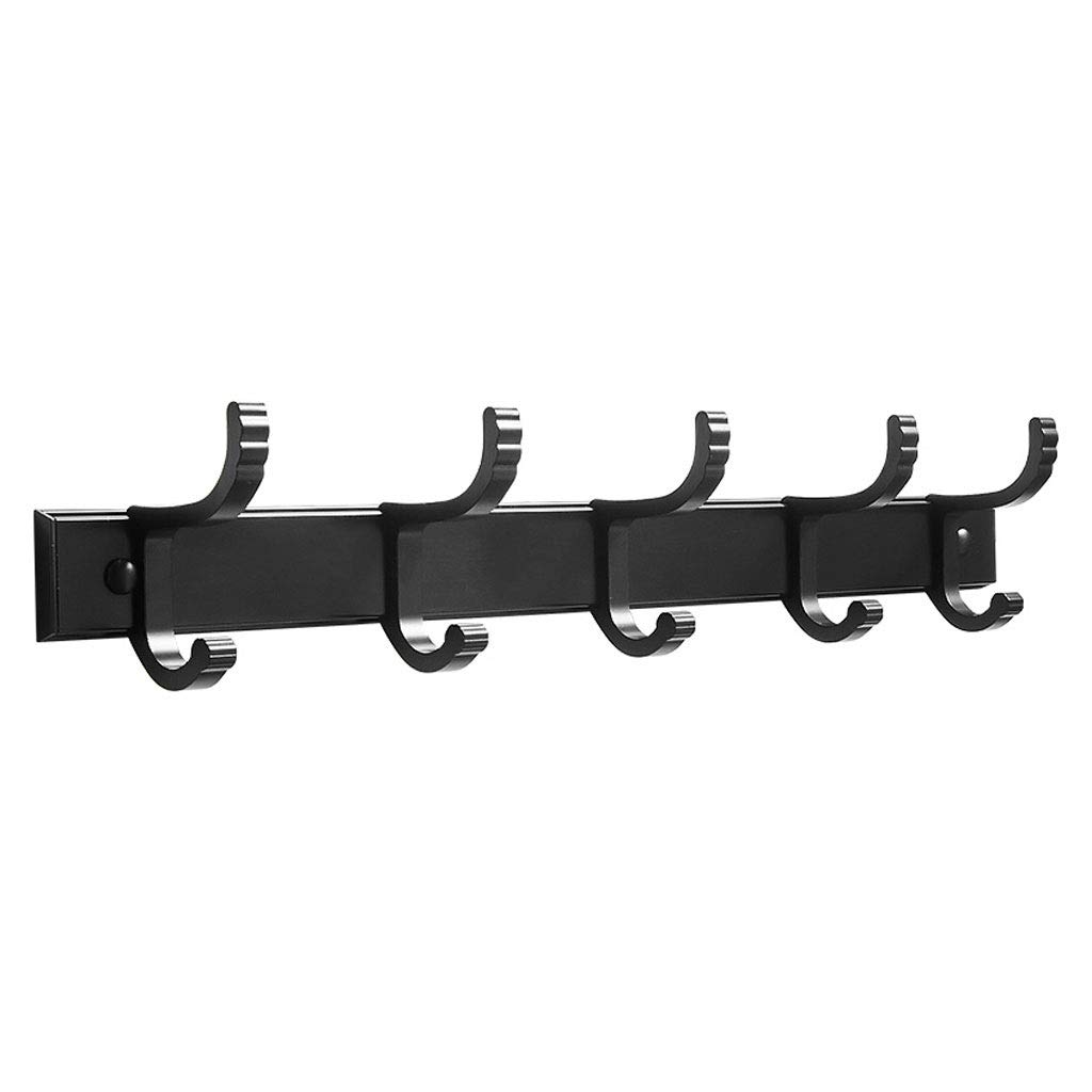Adjustable Wall-Mounted Coat Rack with Strong Viscose Hooks - Space Saving Clothes & Hand Towel Hanger for Entryway, Bedroom, Bathroom Organization