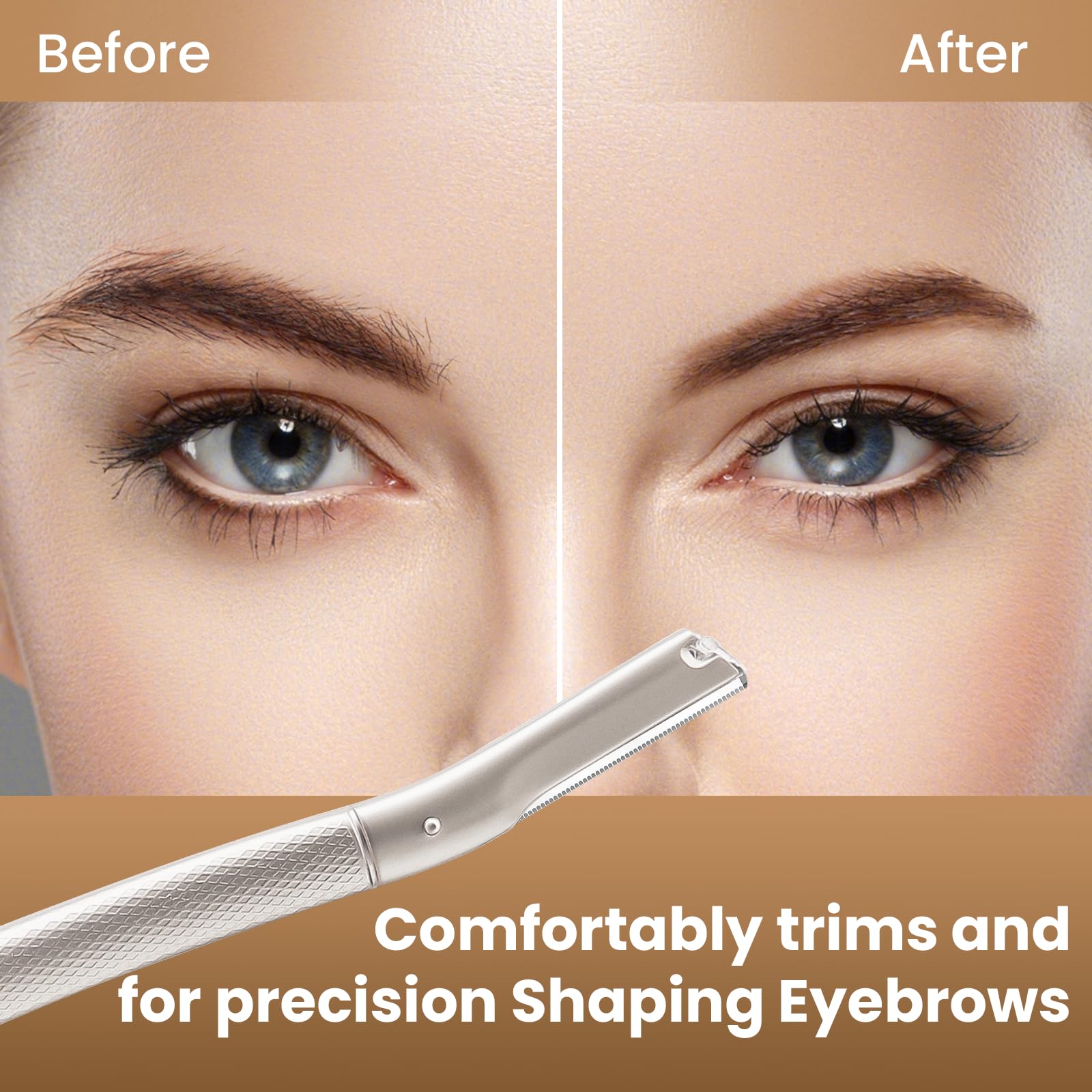 Professional Dermaplaning Tool for Face Exfoliation - Eyebrow Razor & Peach Fuzz Remover for Women | At-Home Facial Hair Removal & Skin Smoothing | Perfect for Pre-Makeup Prep & Skincare Routine