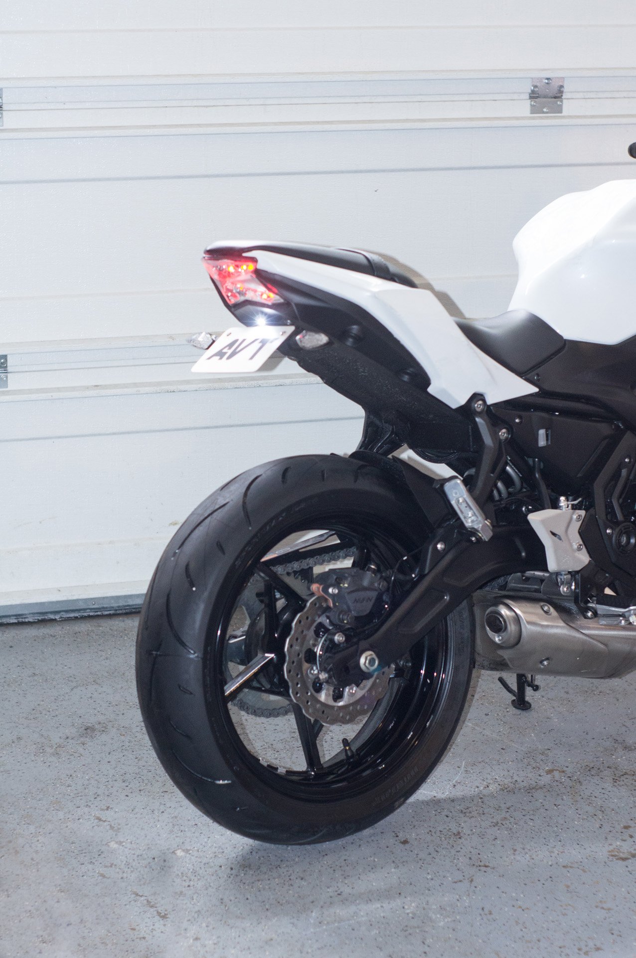 AVT Ninja 650 / Z650 Fender Eliminator Kit with LED Turn Signals for 2020-2025 Models - Motorcycle Tail Tidy & Clean Rear End Upgrade for Street & Track Riding