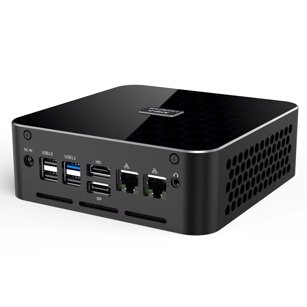 Tuofudun AI Mini PC with Ryzen 9 8945HS | 2x DDR5 RAM | 2x PCIe 4.0 | Dual 2.5G LAN | Windows 11 | WiFi 6 | Compact Gaming Desktop Computer for Home Office, Streaming & Esports