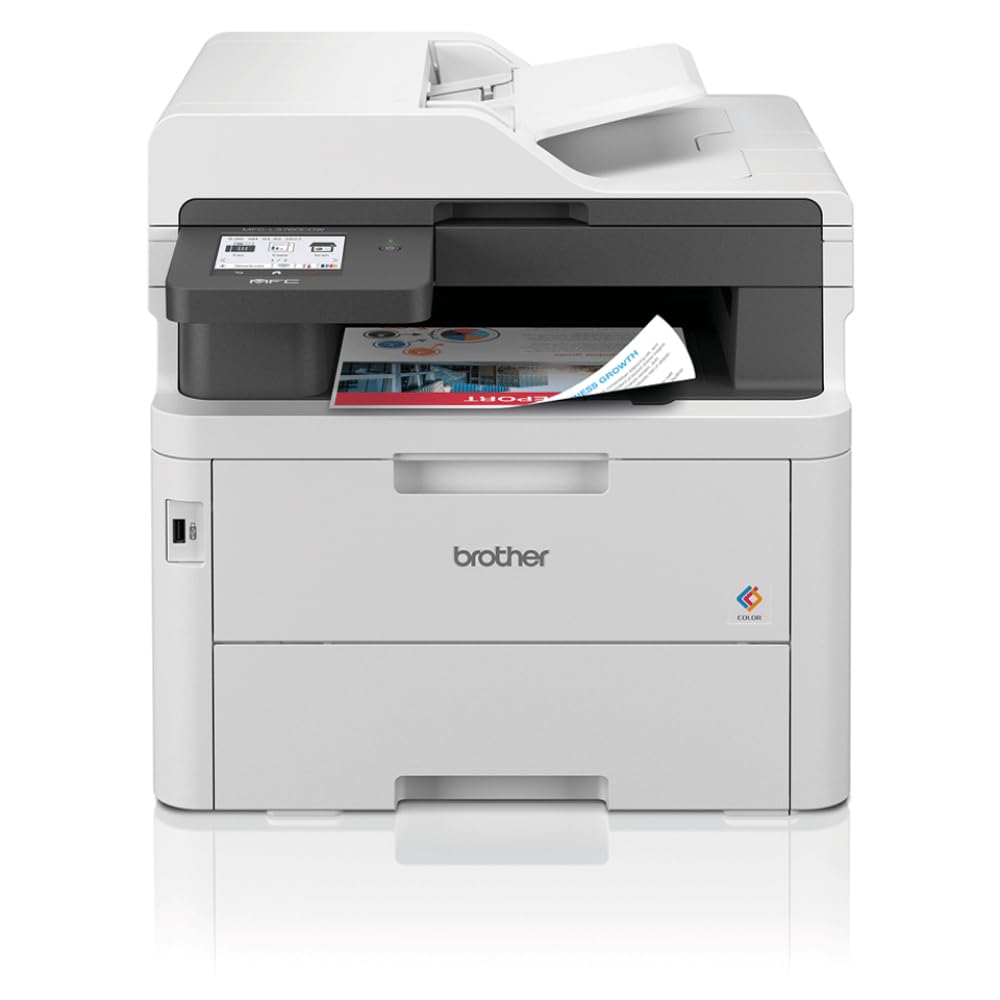 Brother MFC-L3760CDW Wireless Color Laser All-in-One Printer with LED Technology - Perfect for Home Office & Small Business Printing, Scanning, Copying & Faxing