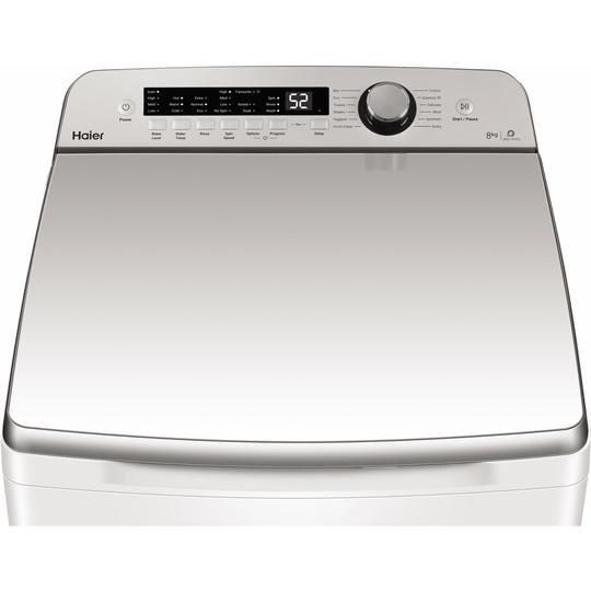 Haier 8kg Top Load Washing Machine HWT08AN1 - Energy Efficient Laundry Washer for Small Homes & Apartments | Perfect for Compact Spaces & Daily Use