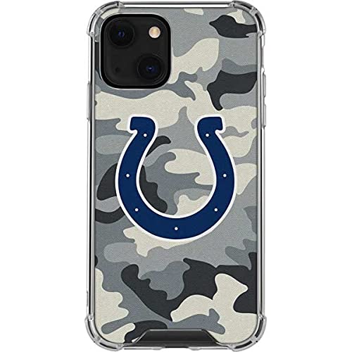 Official NFL Indianapolis Colts Camo Clear Phone Case for iPhone 13 - Durable Protective Cover with Slim Fit Design - Perfect for Football Games, Tailgating & Showing Team Spirit