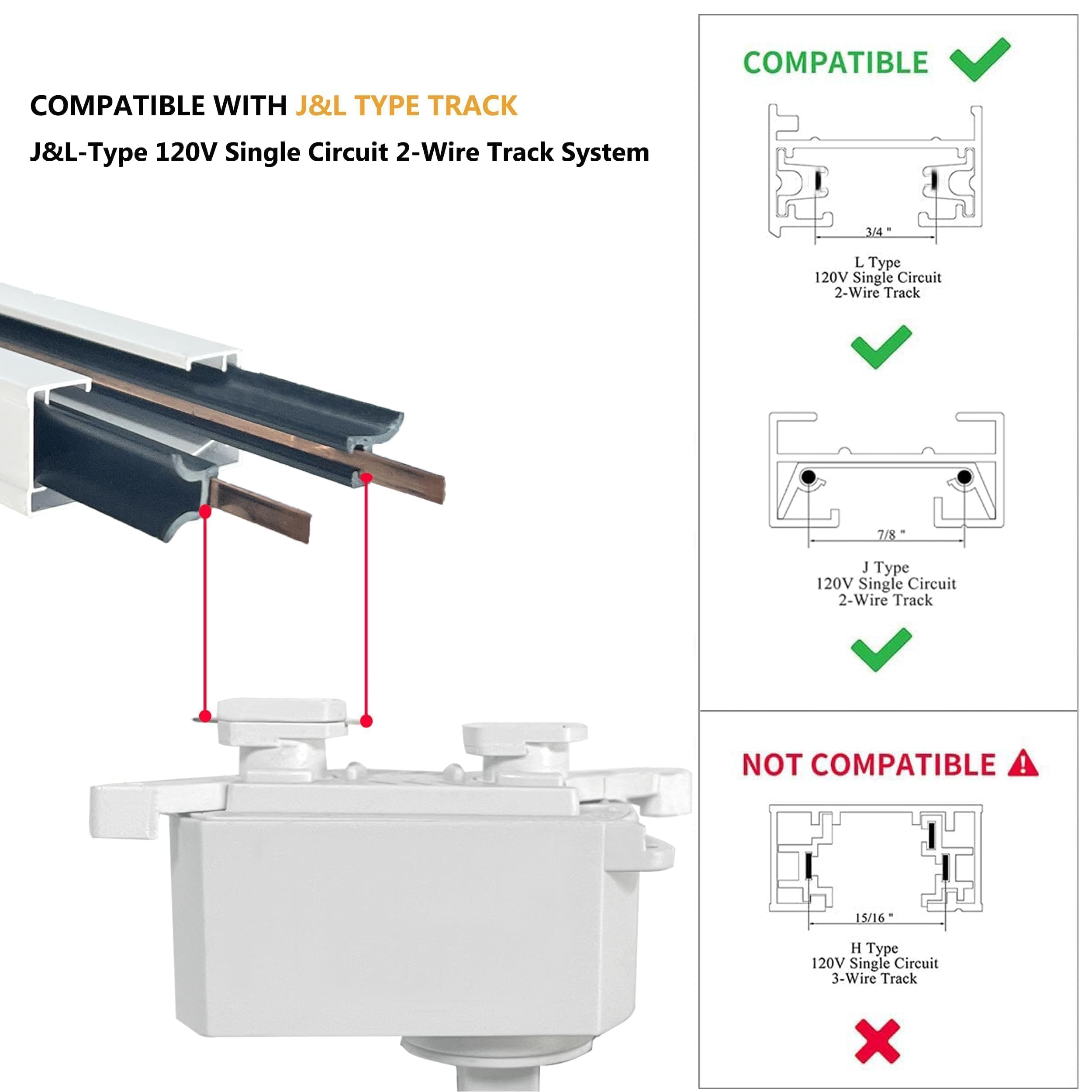 J&L Dimmable LED Track Lighting Kit - 12-Light 25W 2700lm System with 13ft Rail, 4000K Natural White Light, Flicker-Free for Kitchen, Art Display & Ceiling Spotlights | Perfect for Home, Restaurant & Retail Lighting