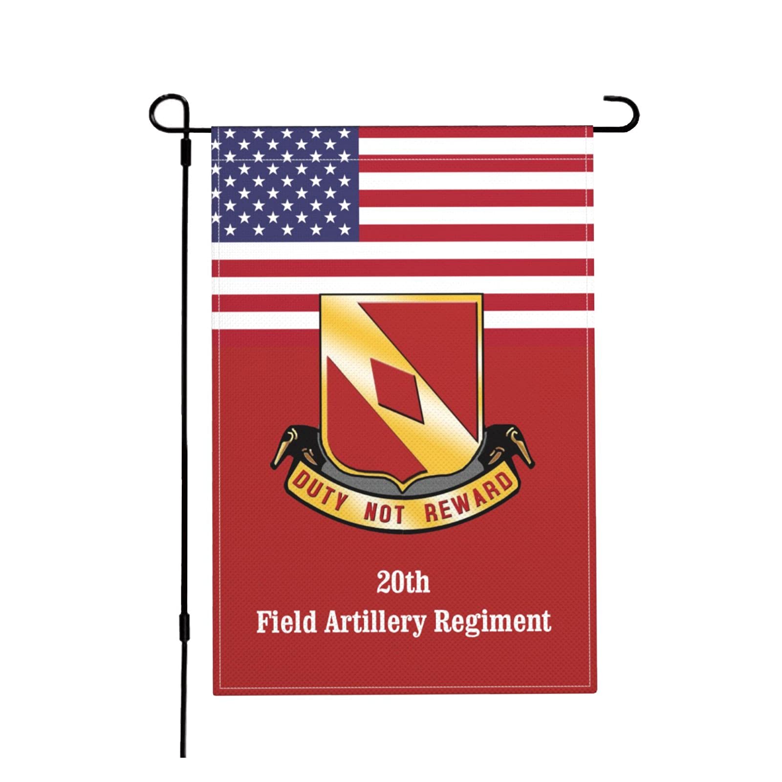 20th Field Artillery Regiment American Flag - 12x18 Inch Outdoor Garden Flag for Yard Decor, Military Tribute, and Patriotic Display - Perfect for Memorial Day, Veterans Day, and Home Landscaping