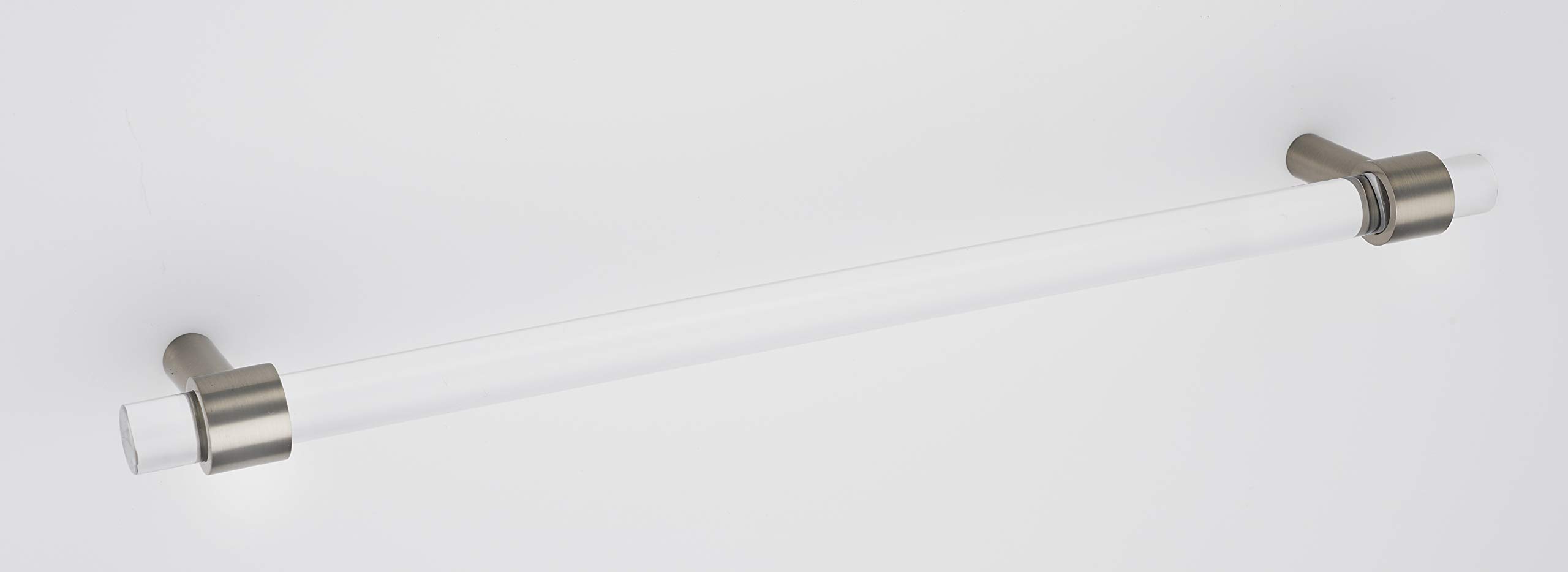 D860-18 Modern Acrylic 18-Inch Appliance Pull Handle - Satin Nickel Finish - Perfect for Kitchen Cabinets, Drawers & Furniture Hardware Upgrade