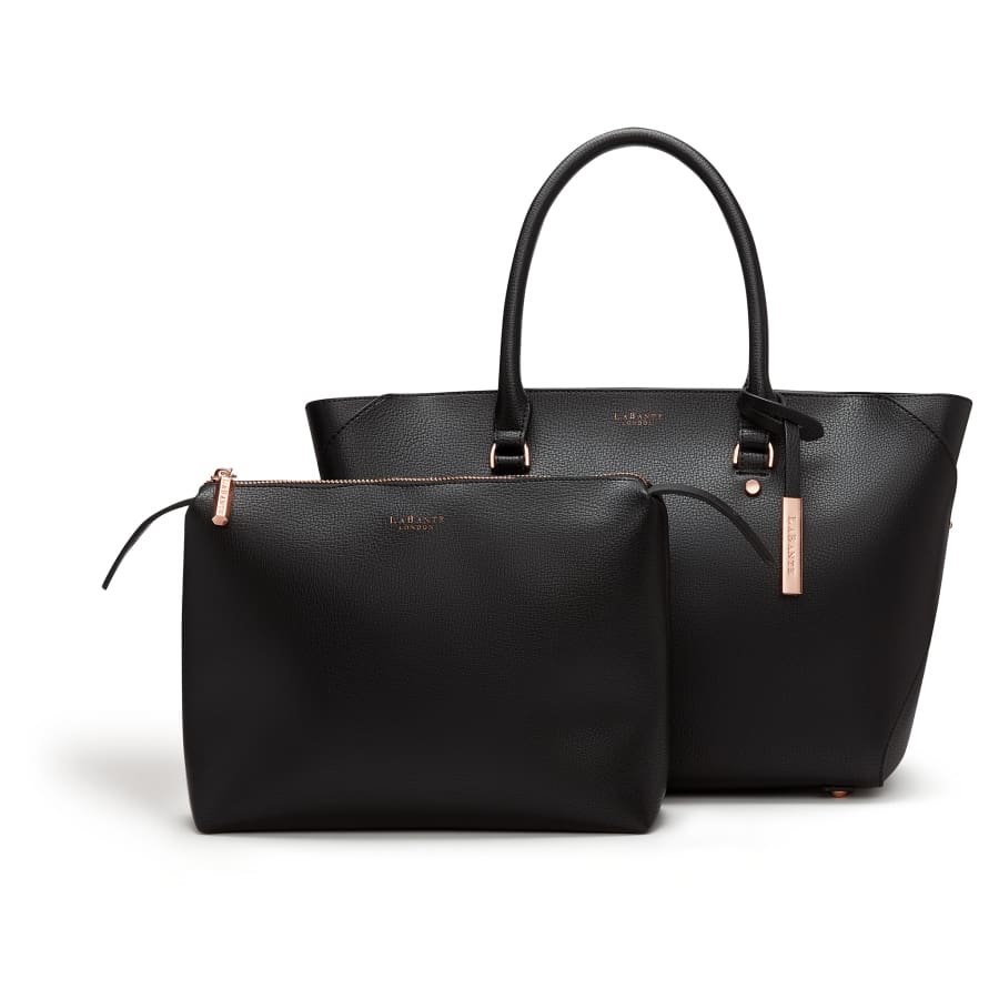 Sophie Vegan Leather Tote Bag for Women - Stylish Black Crossbody Purse for Work, Travel & Everyday Use