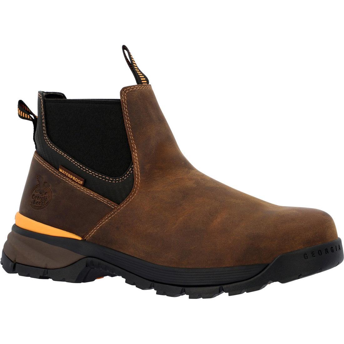 Waterproof Chelsea Work Boots for Men - Slip Resistant Safety Shoes for Construction & Outdoor Work - Comfortable & Durable Work Boots for Winter, Hiking & Heavy Duty Jobs