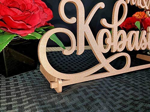 Personalized Mr and Mrs Sign with Last Name - Custom Wedding Sweetheart Table Decor - Elegant SAM Font - Perfect for Wedding Reception, Anniversary, or Romantic Home Decor