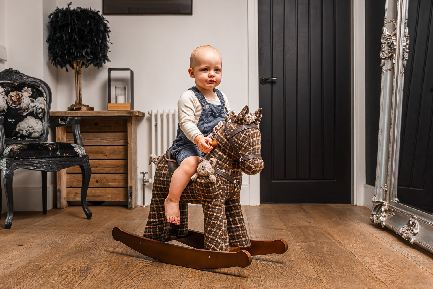 Rufus & Ted Wooden Rocking Horse for Kids - Classic Nursery Decor & Toddler Ride-On Toy - Perfect for Playrooms, Bedrooms & Gifts
