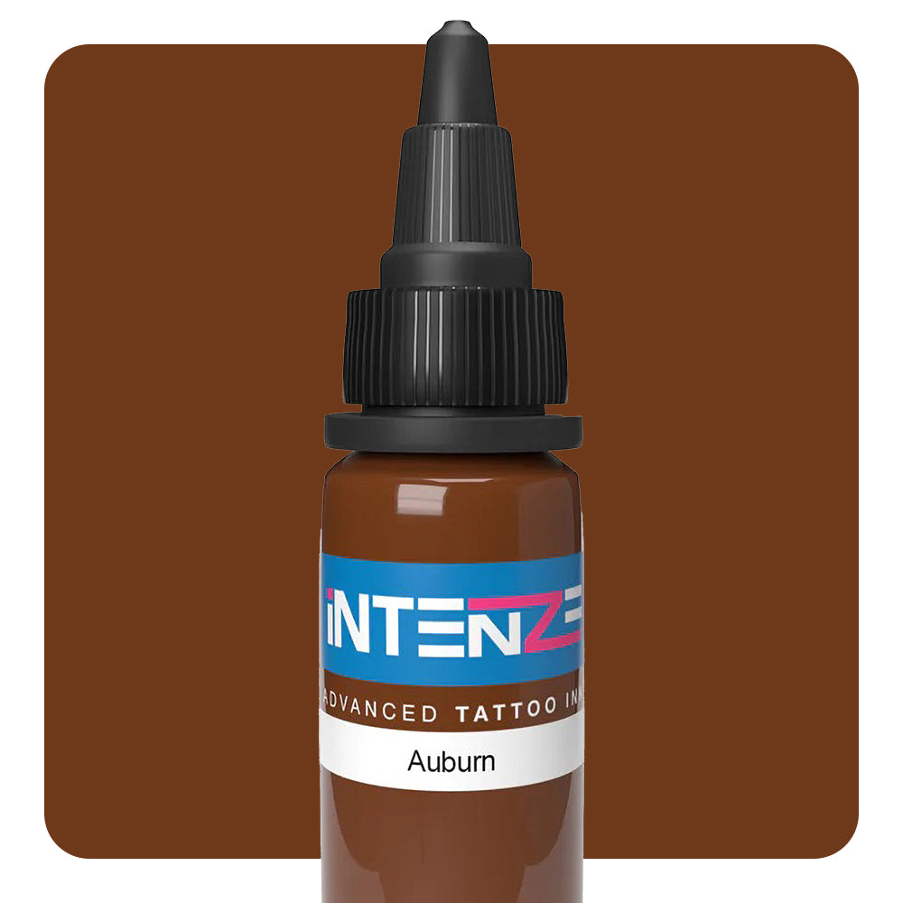 Intenze Tattoo Ink - Professional Body Art Pigment - Auburn Color (Multiple Sizes Available) - Perfect for Tattoo Artists & Permanent Makeup