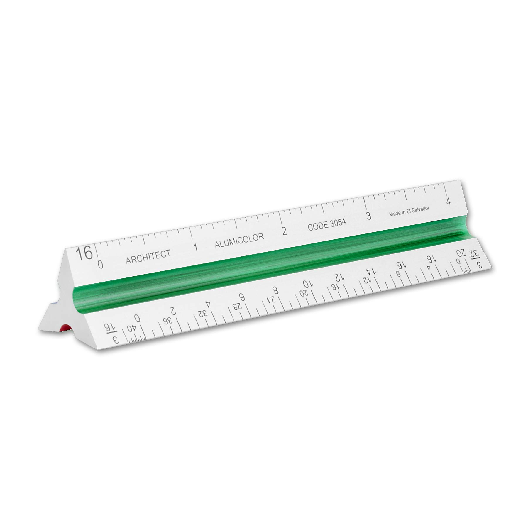 Alumicolor Aluminum Architect Color-Coded Solid Drafting Scale Ruler - 4 Inch Silver - Perfect for Architectural Drawings, Engineering Plans & DIY Projects
