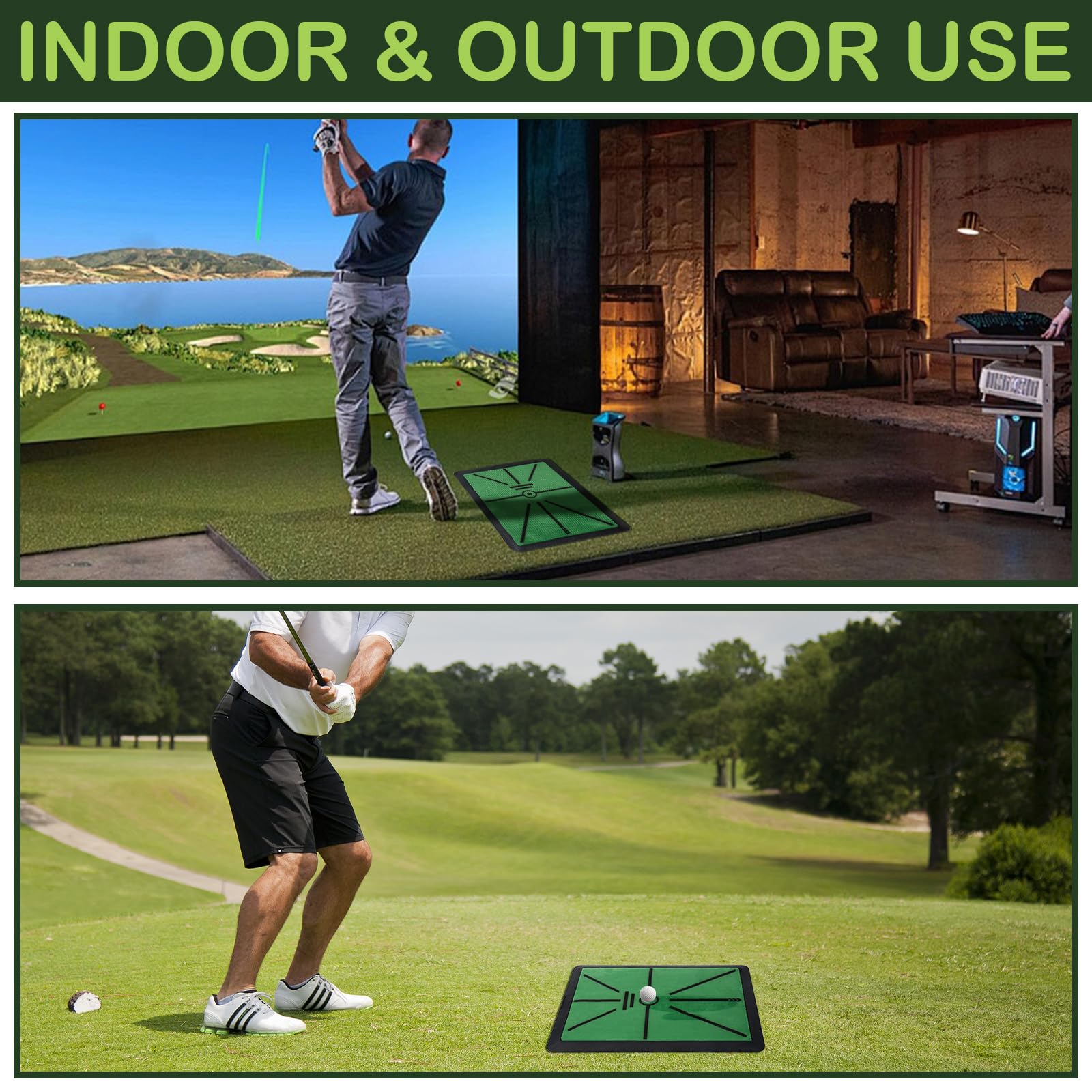 2 Pack Golf Hitting Mats - 17