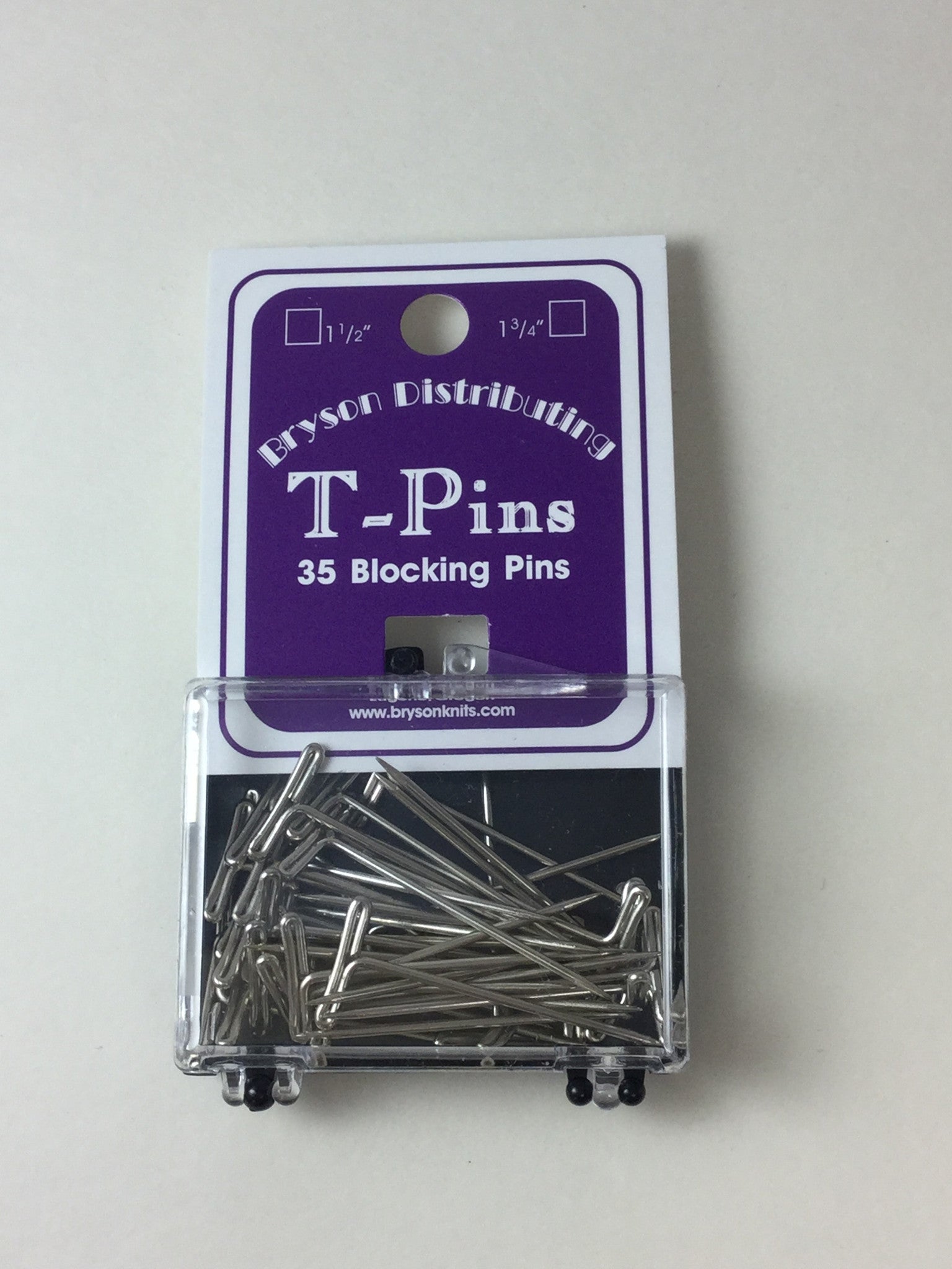 Bryson T Pins - 100 Pack Stainless Steel Blocking Pins for Knitting, Sewing, and Quilting - Perfect for Blocking Projects, Fabric Crafts, and DIY Garment Making