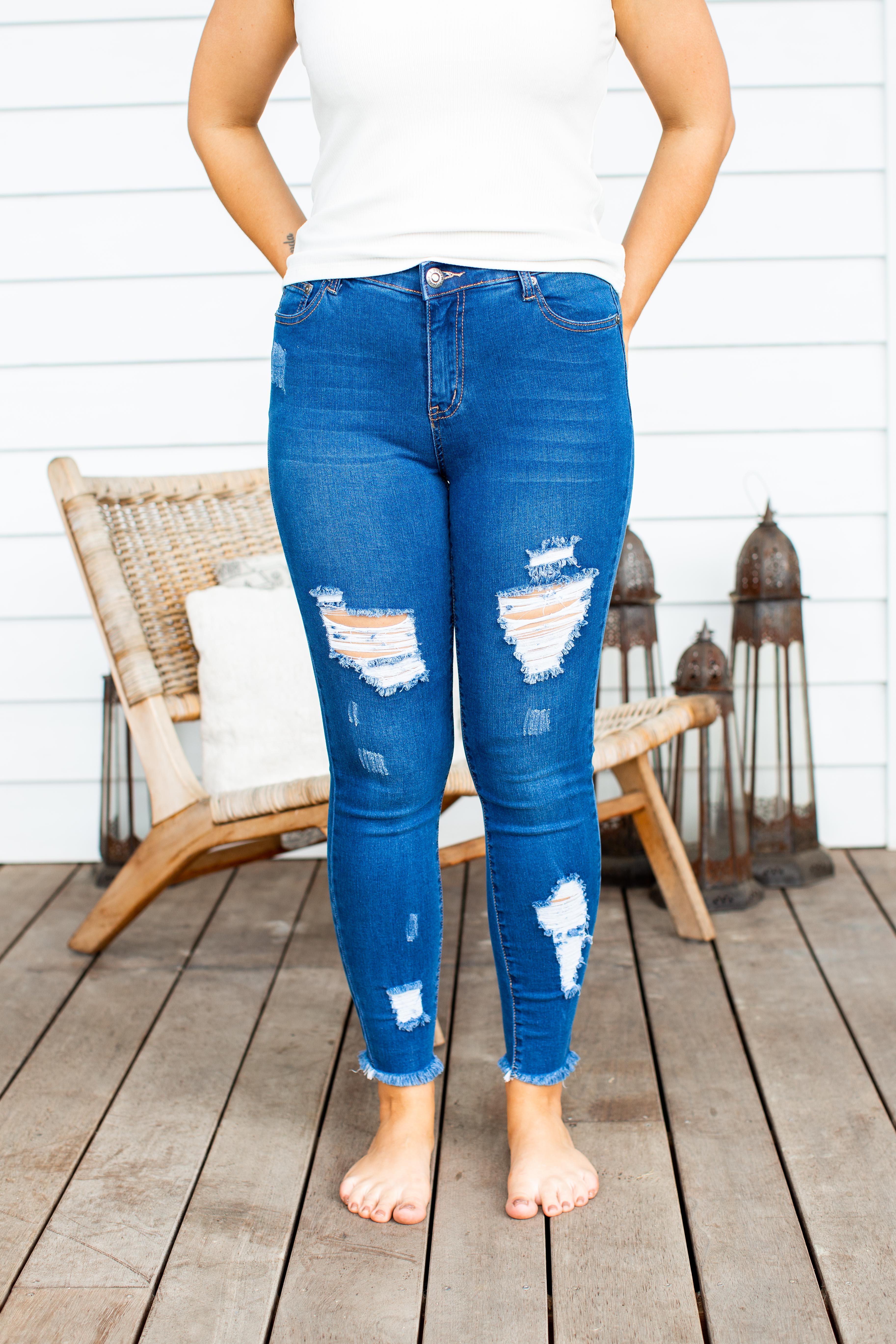 Bailey Jeans for Women - High Waist Stretch Denim Pants - Comfortable & Stylish for Casual Wear, Office, and Date Nights