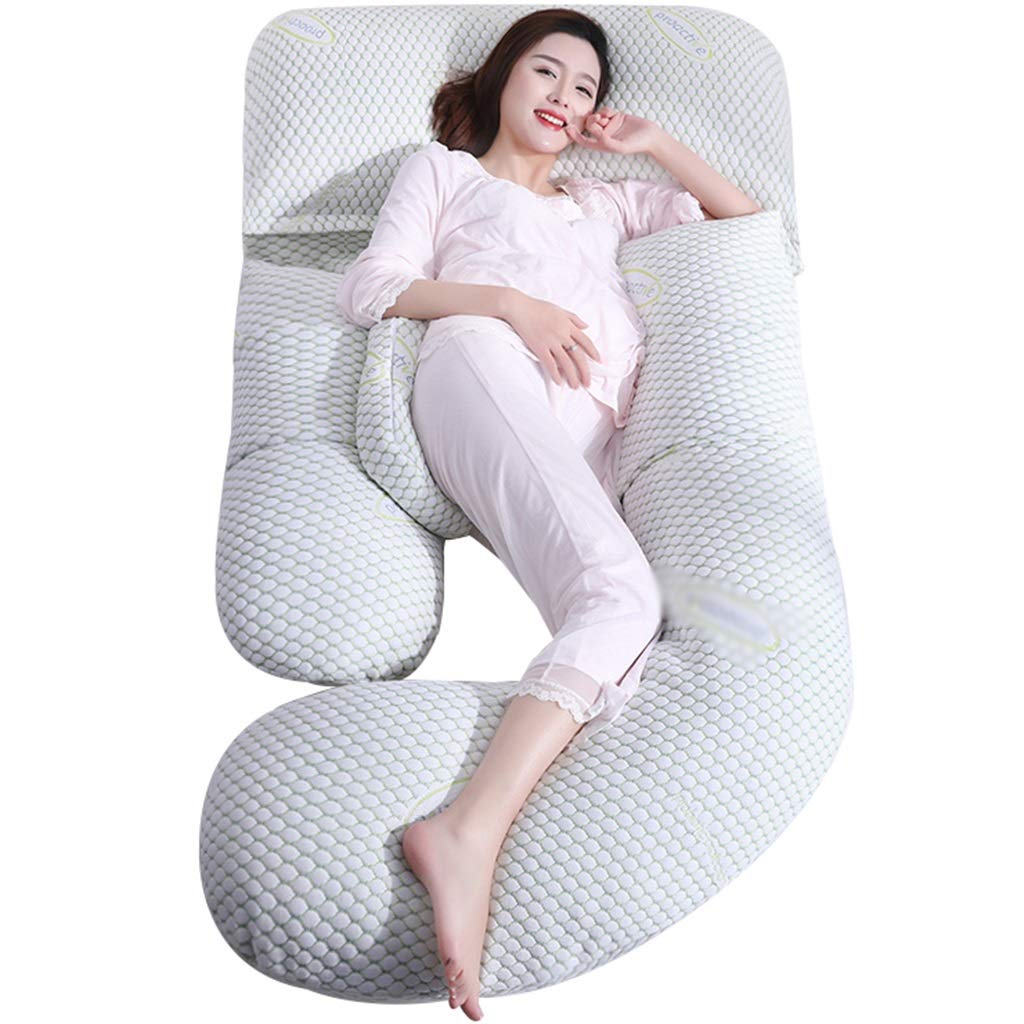 U-Shaped Maternity Body Pillow for Pregnancy Support - Comfortable Sleeping Pillow for Back, Belly & Hip Pain Relief - Breathable Probiotic Fabric - Ideal for Side Sleepers & Expecting Mothers (Perfect for Bed Rest, Nursing & Postpartum Recovery)