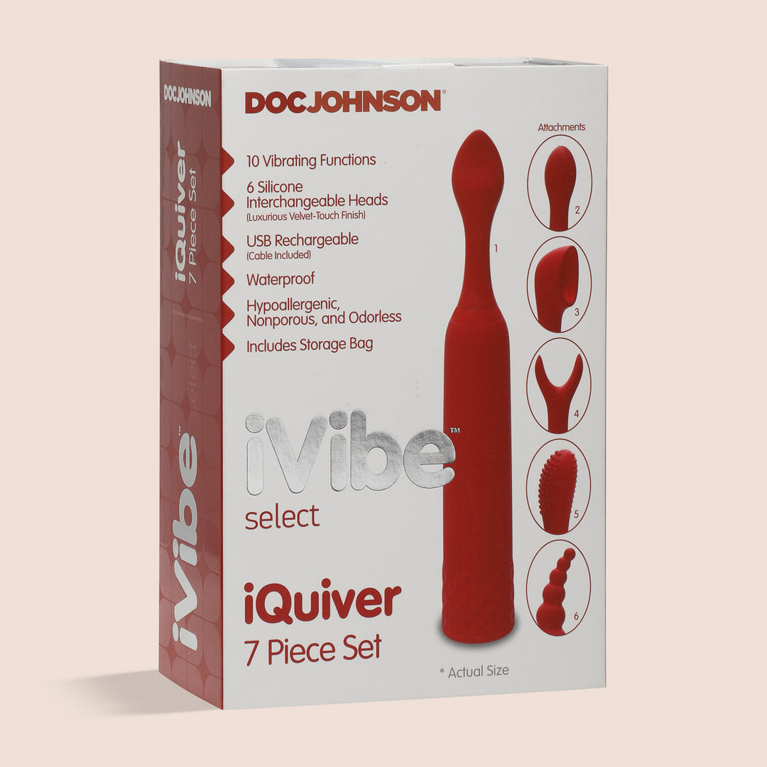 iVibe Ivibe™ Select Iquiver 7 Piece Set for Women - Pinpoint Stimulation G Spot & Clitoral Massager | Ultimate Pleasure Kit for Couples & Solo Play