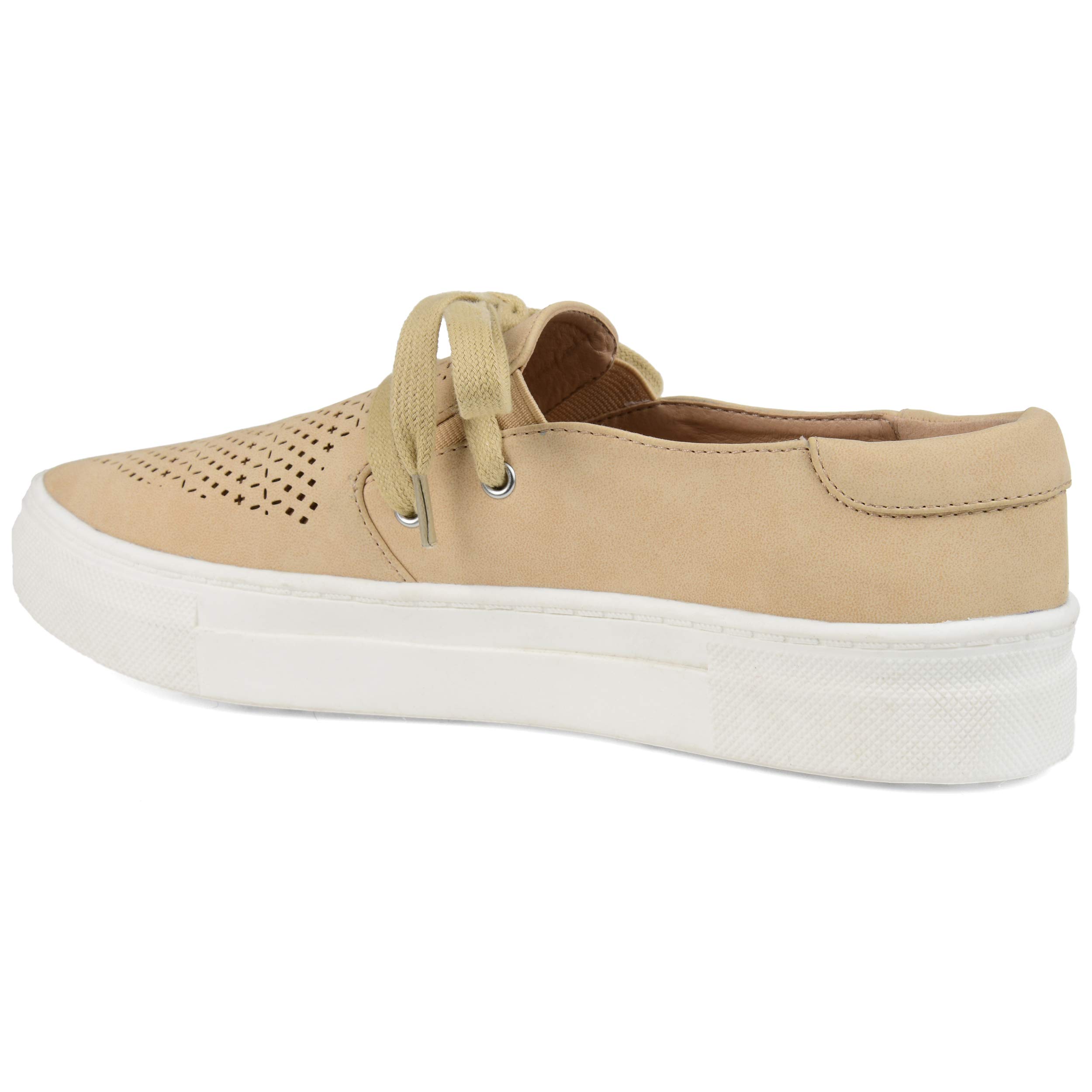 Brinley Co. Women's Comfort Laser-Cut Sneakers - Lightweight Walking Shoes for All-Day Wear, Gym & Casual Outfits
