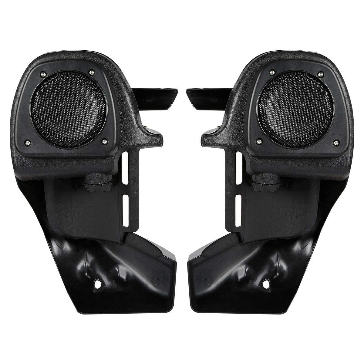 Vented Fairing Lower with Speakers Kit for 1983-2013 Harley Davidson Touring Models (Road King, Electra Glide Ultra, Limited, Ultra Classic, Street Glide CVO & Trike) - Gloss Black | Enhanced Audio & Wind Protection for Long Rides
