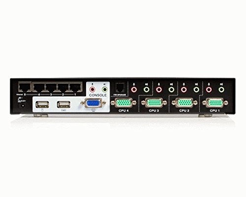 StarTech.com SV431USBAN 4-Port USB KVM Switch for PC & Mac - Black Wired Keyboard Video Mouse Switcher with USB 2.0 Support (Operating Temp 0-50°C) - Ideal for Home Office, Data Centers & Multi-Computer Workstations