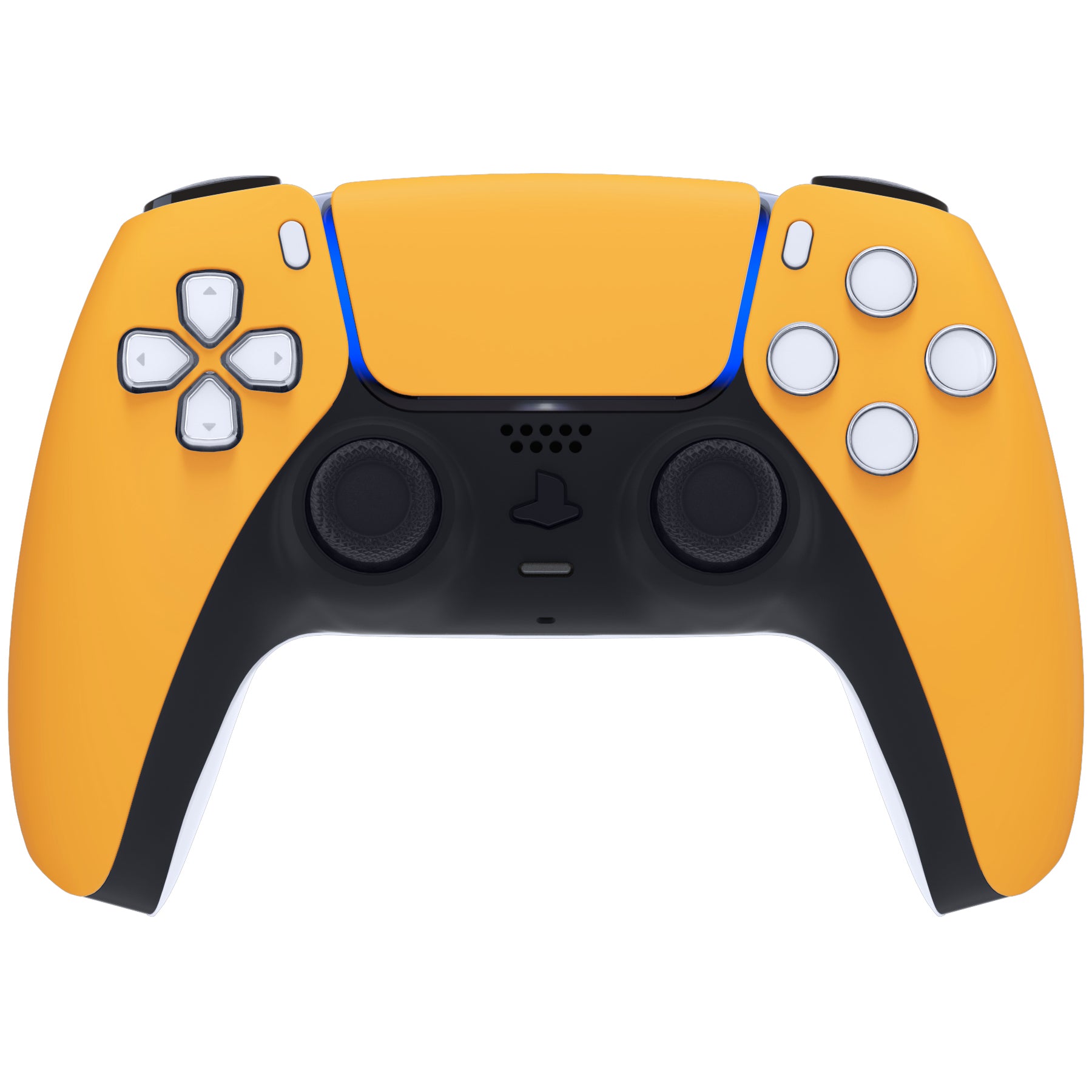 eXtremeRate PS5 Controller Front Housing Shell Replacement - Compatible with BDM 010/020/030/040/050 - Yellow Touchpad Cover - DIY Customization for Gaming Enthusiasts | Perfect for Controller Repair & Personalization