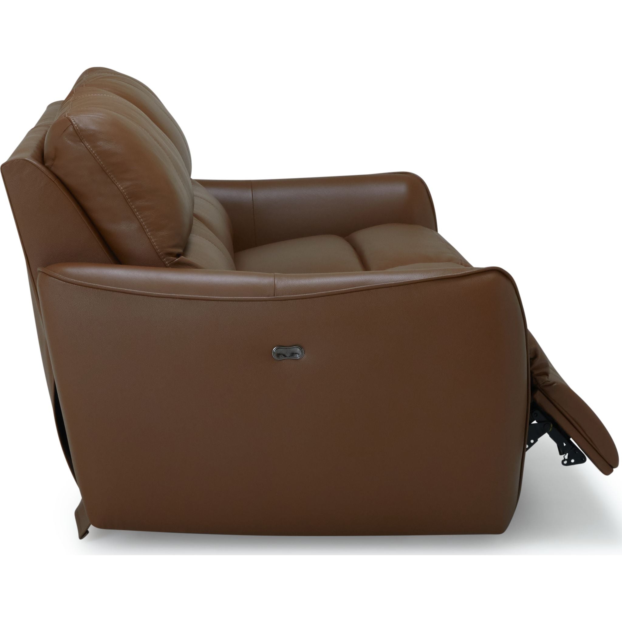 Arlo Power Reclining Sofa - 3-Seater Leather Sectional Couch with USB Charging Ports, Valencia Biscotti Color - Perfect for Living Room, Home Theater & Family Gatherings