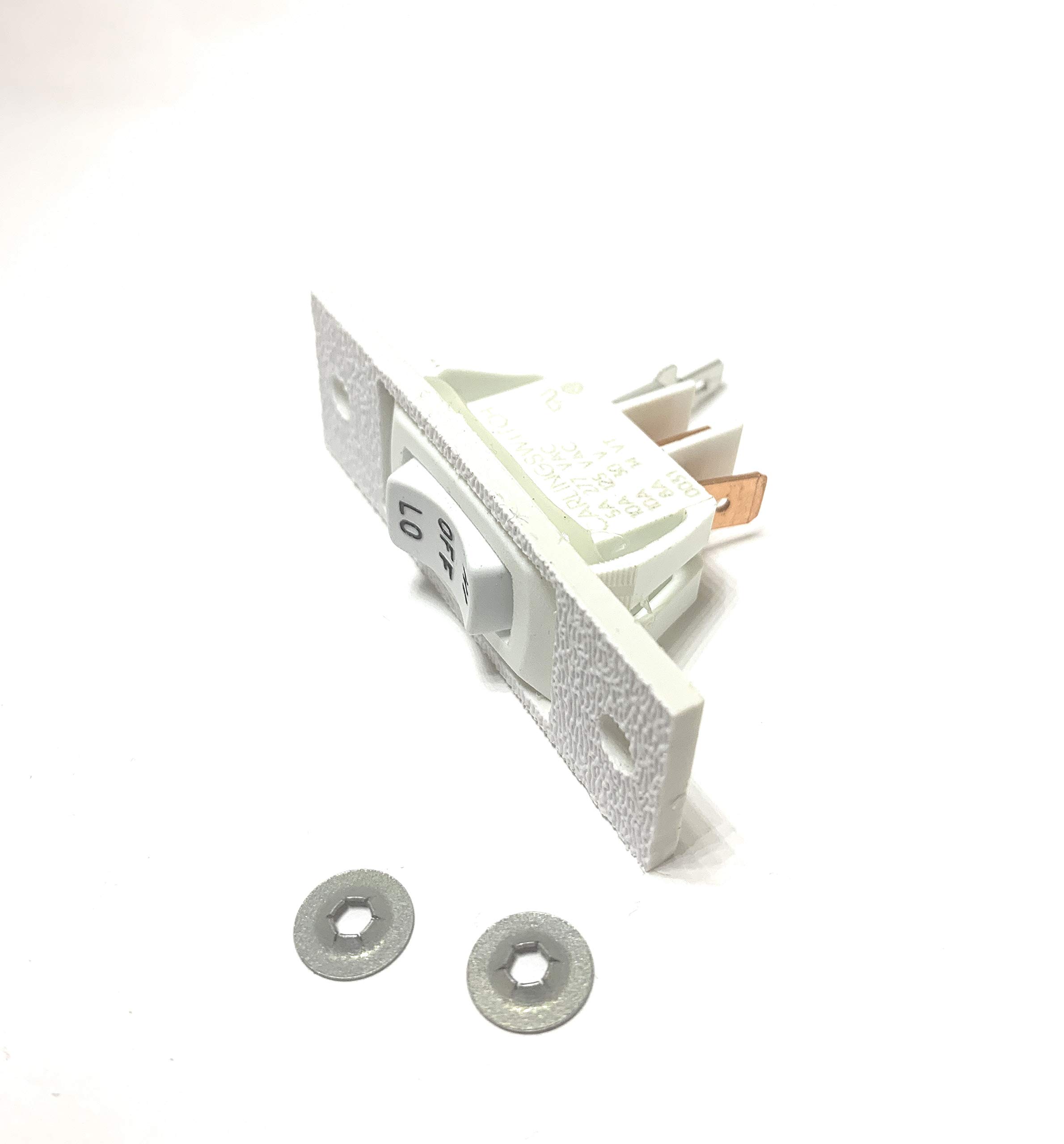 Whirlpool Jenn-Air Cooktop Replacement Fan Switch - 3 Wire (HI OFF LOW) White Compatible Part #74005806 - Perfect for Kitchen Appliance Repair & DIY Upgrades
