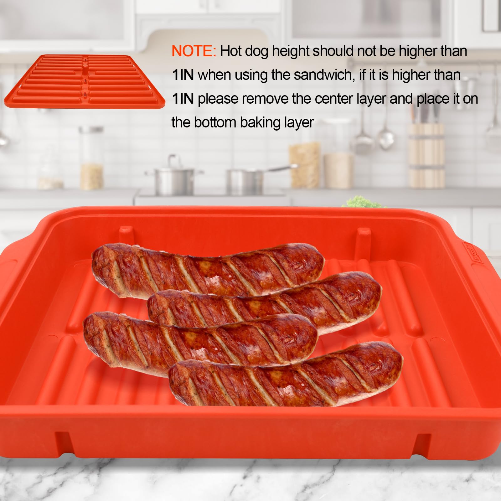 Double Microwave Bacon Cooker Tray with Splatter Lid - Safe & Easy Clean Kitchen Tool for Perfect Crispy Bacon - Ideal for Breakfast, Sandwiches & Quick Meals (Red)