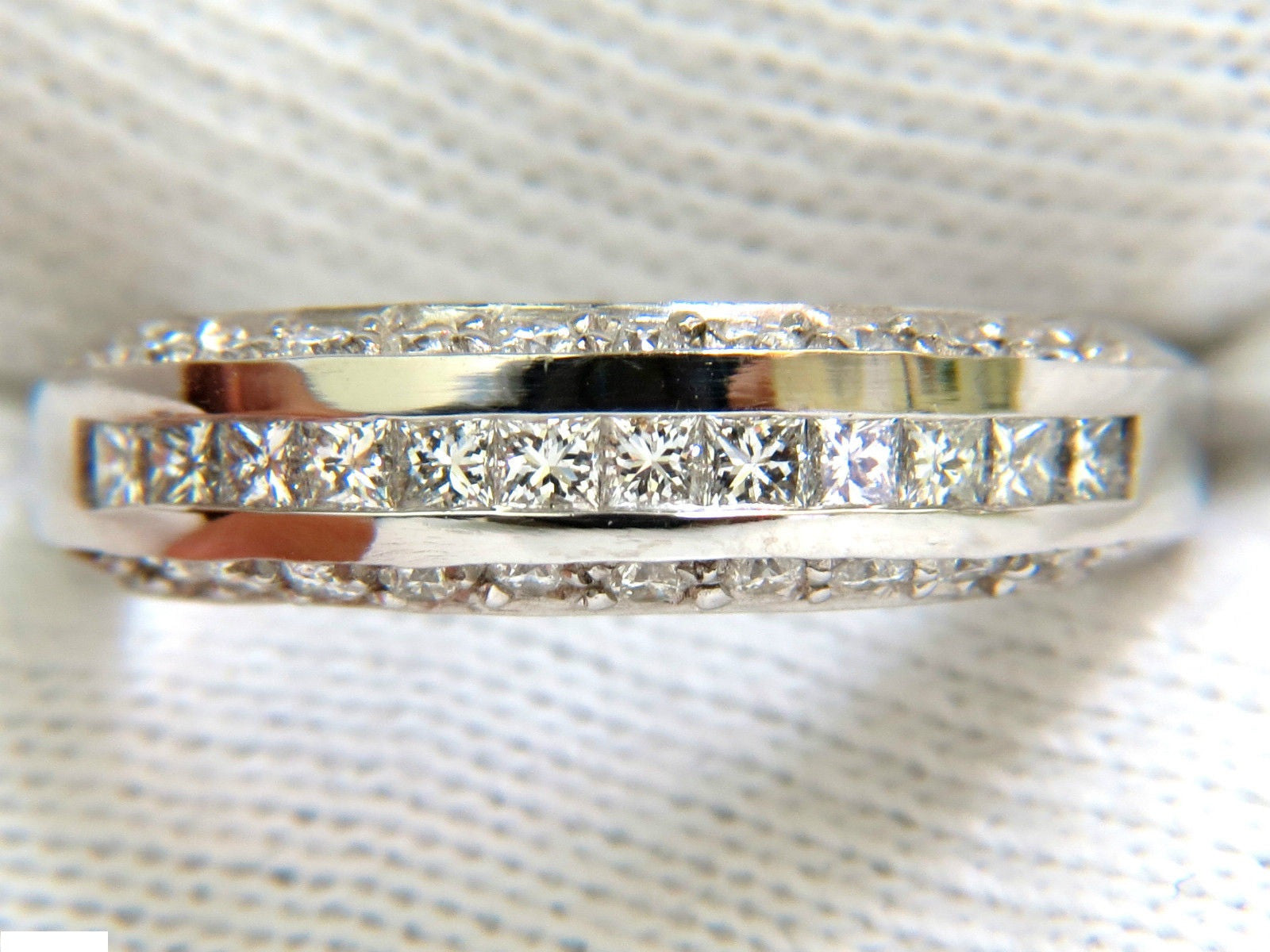 1.20CT Princess & Round Cut Diamond Band Ring in 14KT Gold (G/VS) - Perfect for Engagement, Wedding, Anniversary & Everyday Elegance