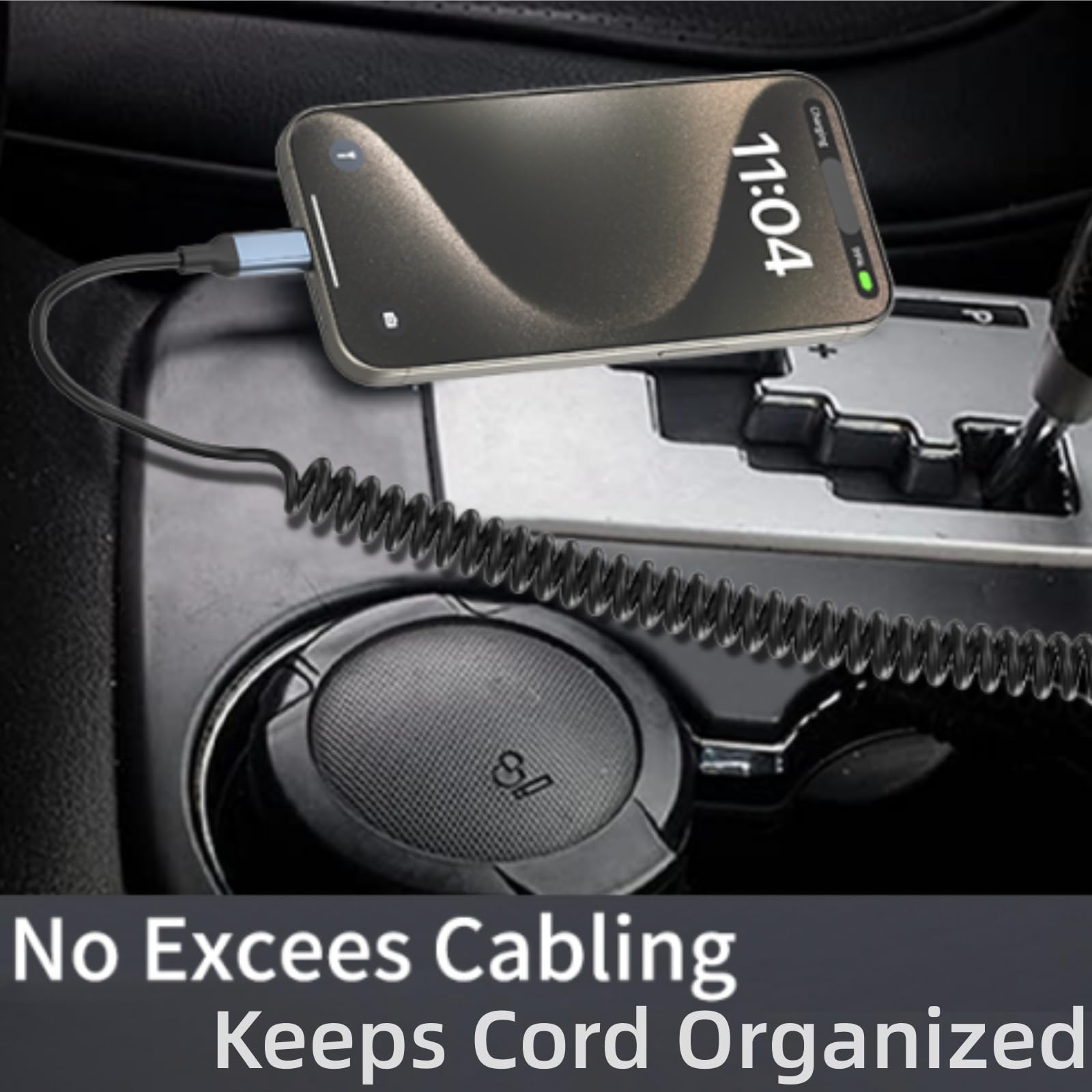 MFi Certified 2-Pack Retractable Coiled Lightning Cable for Car - 3FT USB to Lightning Charger Cord Compatible with iPhone 14/13/12/11/8/7/Plus/6S, iPad & iPod - Perfect for Apple CarPlay & Safe Driving Charging
