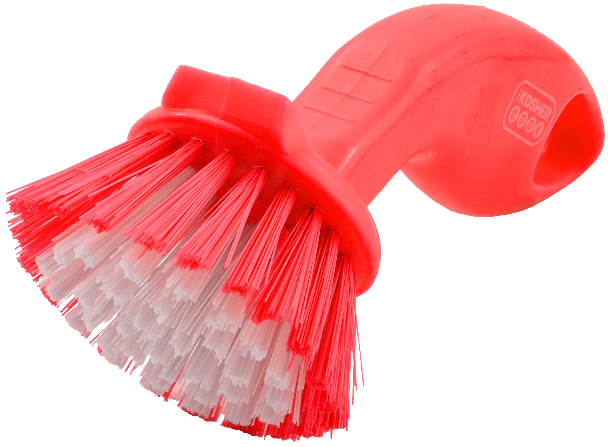 Kosher Cook Meat Red Dish Brush - Gentle Bristles, Easy Grip Handle for Effortless Dishwashing - Color-Coded Kitchen Cleaning Tool for Utensils, Pans, and Cookware