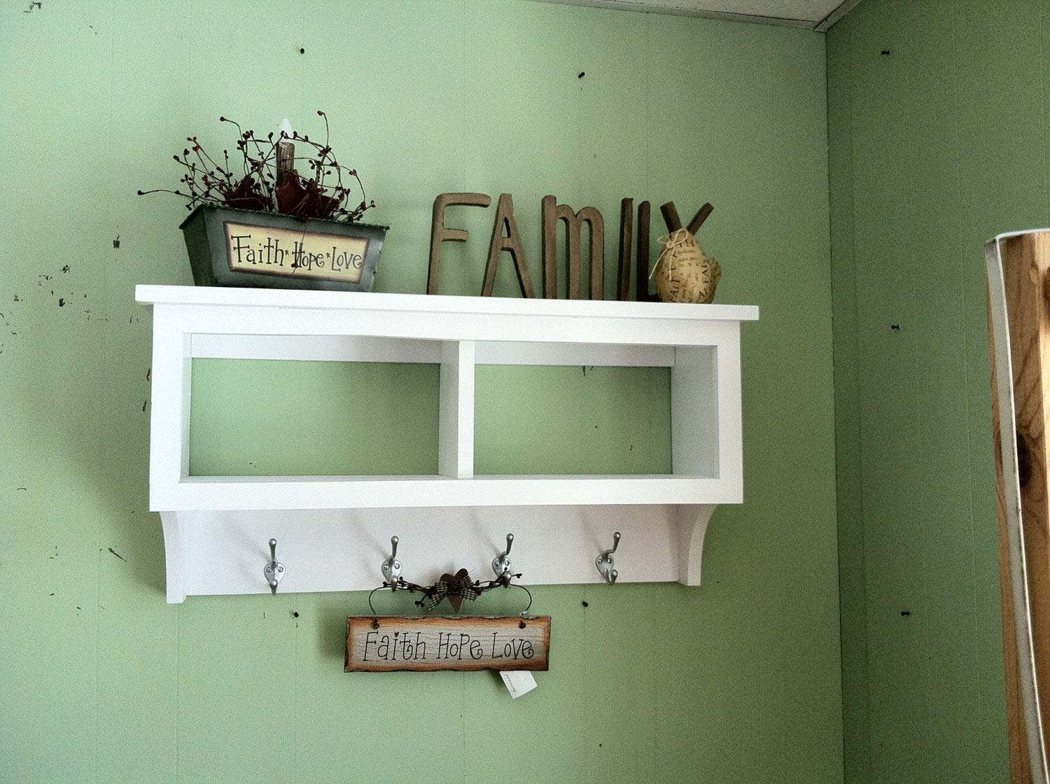 **Wooden Cubby Shelf Organizer with Storage Bins - Wall Mounted Cubbie Storage for Kids Room, Entryway & Closet Organization**