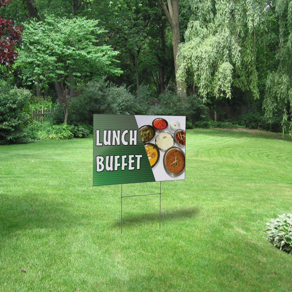 18x12 Inch Weatherproof Double-Sided Yard Sign for Restaurants, Cafes, Bars & Bistros - Perfect for Outdoor Advertising, Lawn Decor & Garden Signage