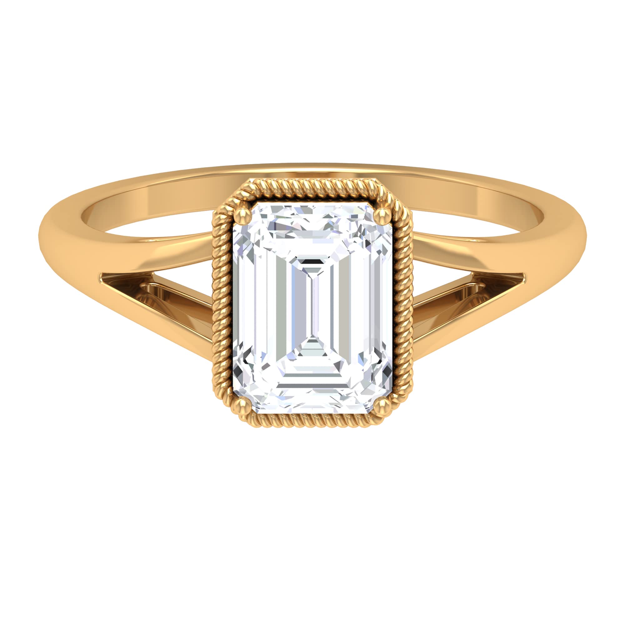 2 CT Moissanite Solitaire Engagement Ring for Women - 6X8 MM Octagon Cut 14K Solid Gold Wedding Band - Perfect for Proposals, Anniversaries & Bridal Jewelry