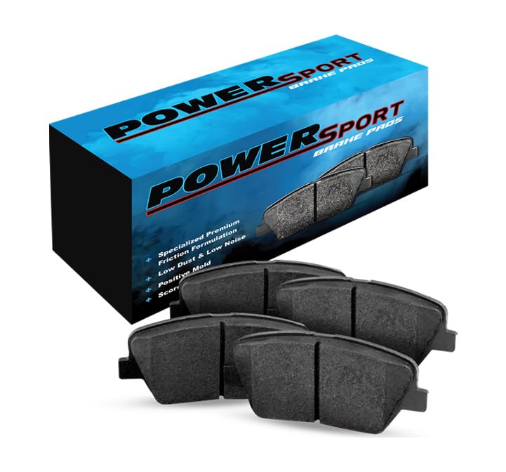BRAKELABS POWERSPORT Ceramic Series Brake Pads with Rubber Steel Shims - High Performance Motorcycle & ATV Brake Pads for Smooth Stopping Power on Off-Road Adventures