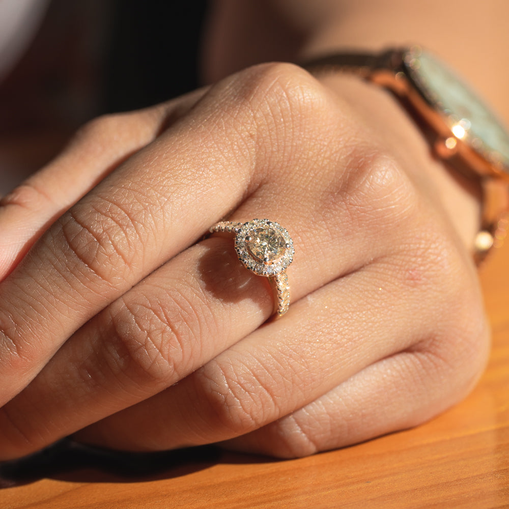 18ct Yellow Gold 1.50 Carat Diamond Ring with 1 Carat Australian Diamond - Elegant Engagement & Wedding Jewelry for Women