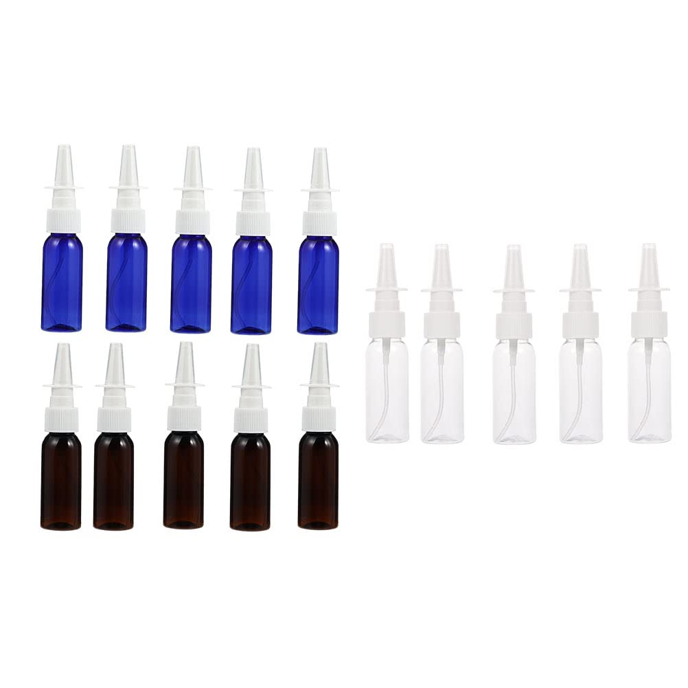 HEALLILY 15Pcs Refillable Spray Bottles Set - Travel Size Cosmetic & Nasal Spray Bottles for Essential Oils, Perfumes, Skincare - Compact & Reusable Liquid Containers for Home, Salon, Gym & Travel