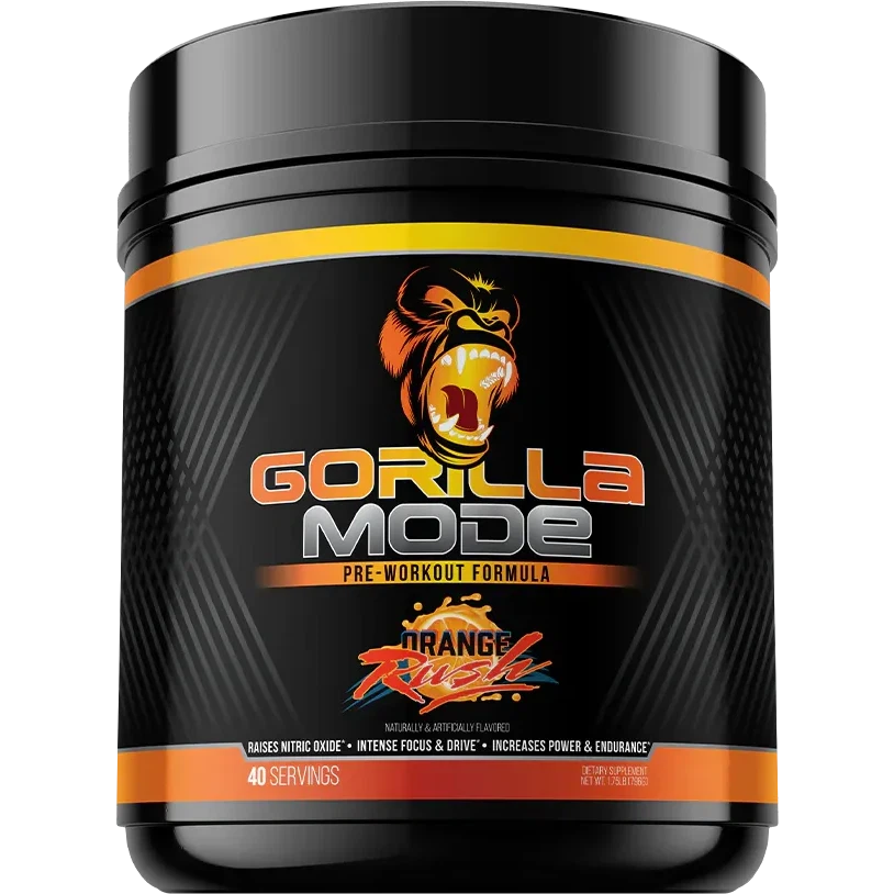 Gorilla Mind Gorilla Mode Pre-Workout Supplement - Boost Energy, Focus & Endurance for Intense Gym & Fitness Training