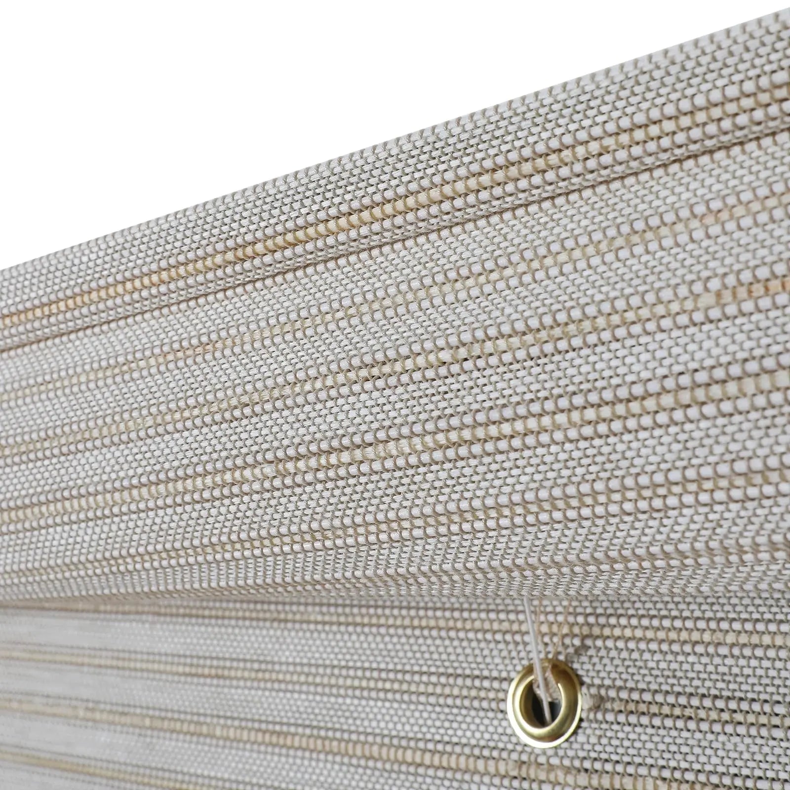 Natural Bamboo Woven Paper Window Shade - Marble White | Eco-Friendly Roman Blinds for Living Room & Bedroom Decor