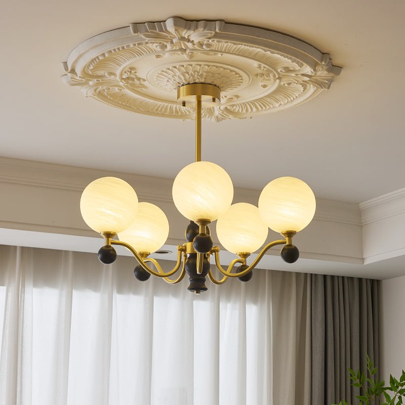 Aether Sphere Chandelier - Modern Crystal Ceiling Light Fixture for Dining Room, Living Room & Bedroom | Elegant Lighting Decor for Home & Office