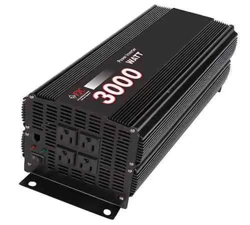 3000W Pure Sine Wave Power Inverter for Car, RV & Home - DC 12V to AC 110V Converter with Dual USB Ports & LCD Display - Perfect for Camping, Road Trips & Emergency Power Backup