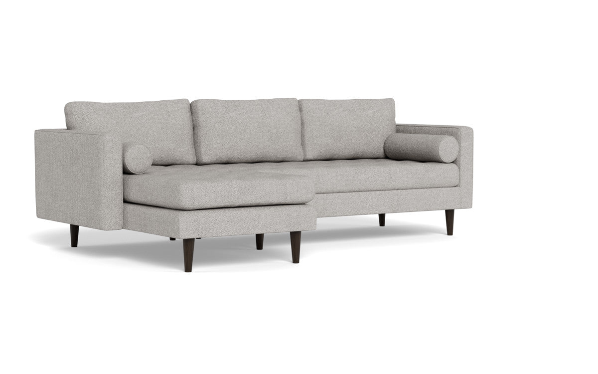 Ladybird 102 Left Chaise Sectional Sofa - Modern L-Shaped Couch with Reversible Chaise Lounge, Upholstered in Soft Fabric for Living Room, Family Room & Home Theater Comfort