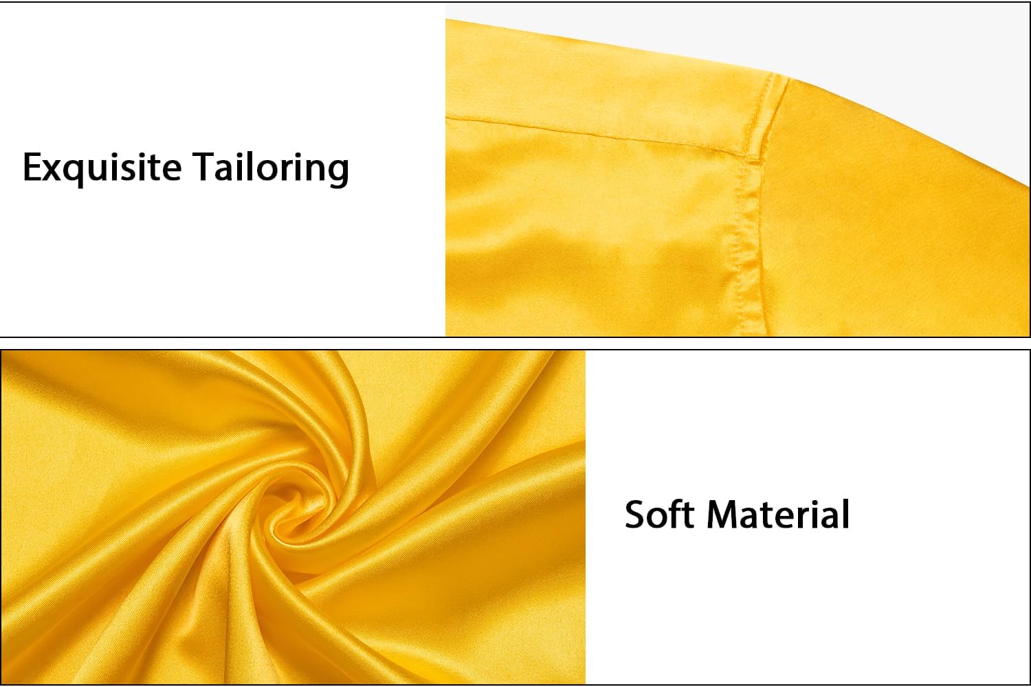 Premium Men's Satin Long Sleeve Dress Shirt - Shiny Button Down Formal Shirt with Pocket - Regular Fit for Wedding, Party & Business Occasions - Office Wear & Special Events Attire
